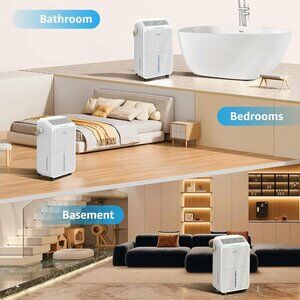 2500 Sq.Ft Dehumidifiers for Home with Drain Hose Max 34 Pints